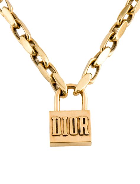 chunky dior padlock necklace|Dior pendants for women.